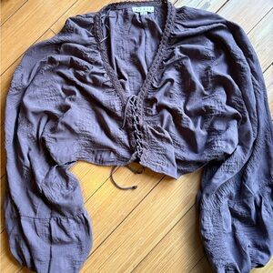 HYFVE Mauve Textured Blouse